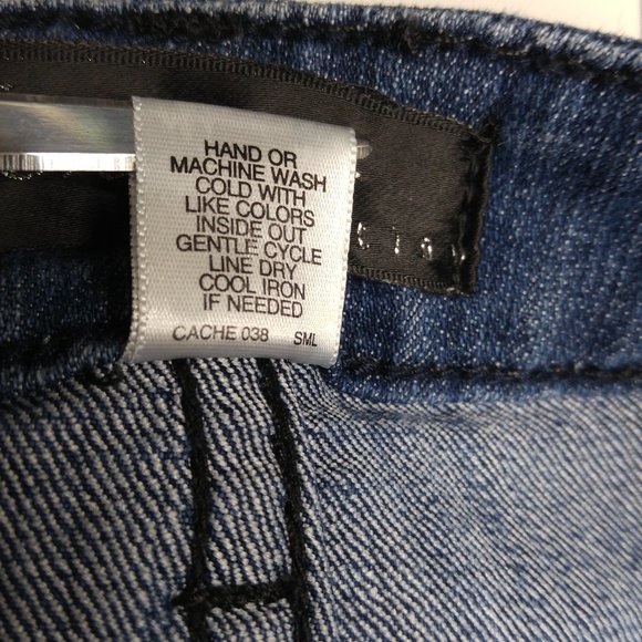 Cache Contour Collection 038 Boot Cut Jeans Women's 0 Flap Pockets Stretch A324 - Picture 10 of 10